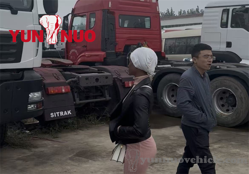 Clients from Mali come to Shandong Yunnuo to purchase used truck tractors Clients from Mali come to Shandong Yunnuo to purchase used truck tractors