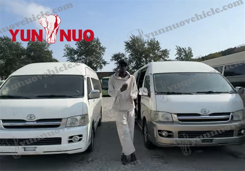 Customers from Senegal came to purchase our used Toyota Coaster buses