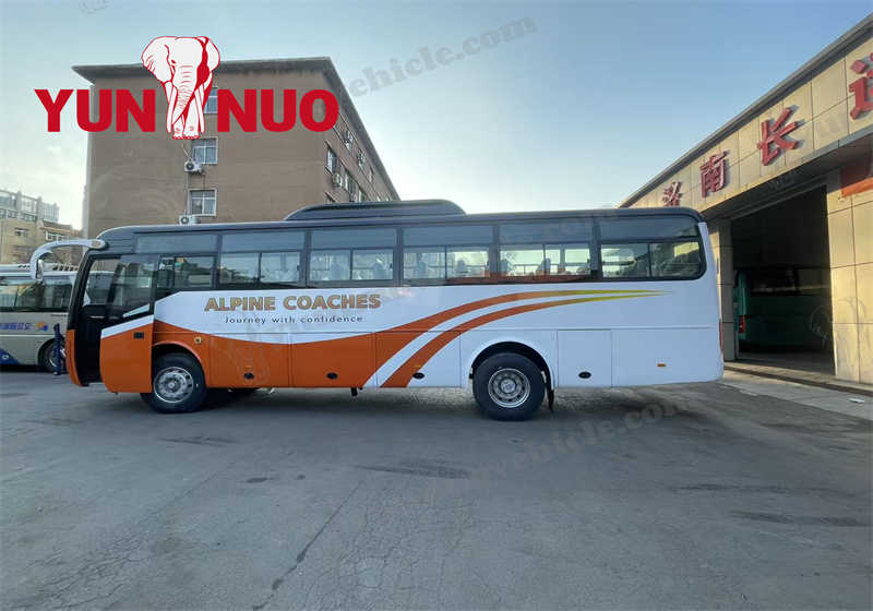 The refurbished Yutong ZK6932D coach is destined for Zimbabwe