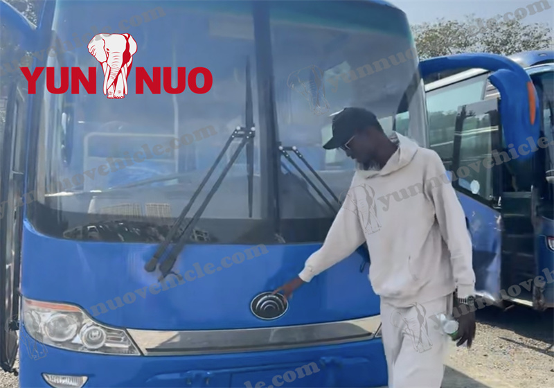 Customers from Senegal came to purchase our used Toyota Coaster buses