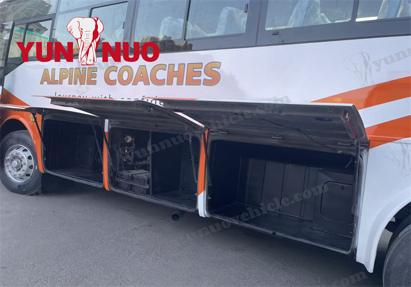 The refurbished Yutong ZK6932D coach is destined for Zimbabwe