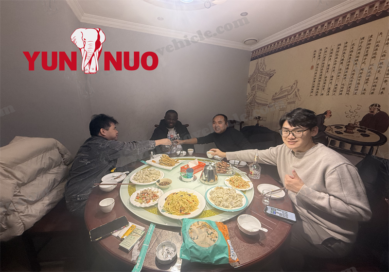 The Ghanaian client purchased four diesel-powered Toyota Coaster vehicles from Shandong Yunnuo