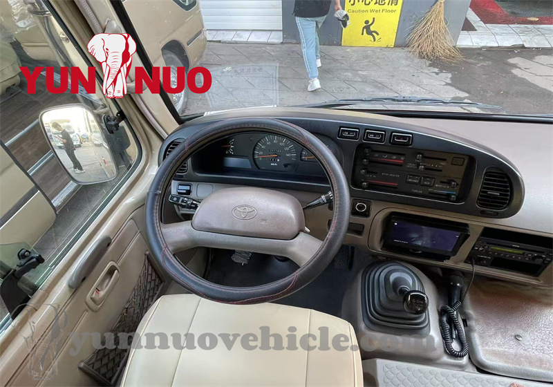 The renovation of the used Toyota Coaster for the Ghanaian customer