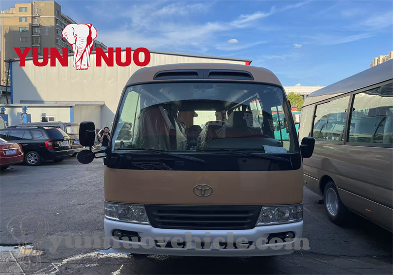 The renovation of the used Toyota Coaster for the Ghanaian customer