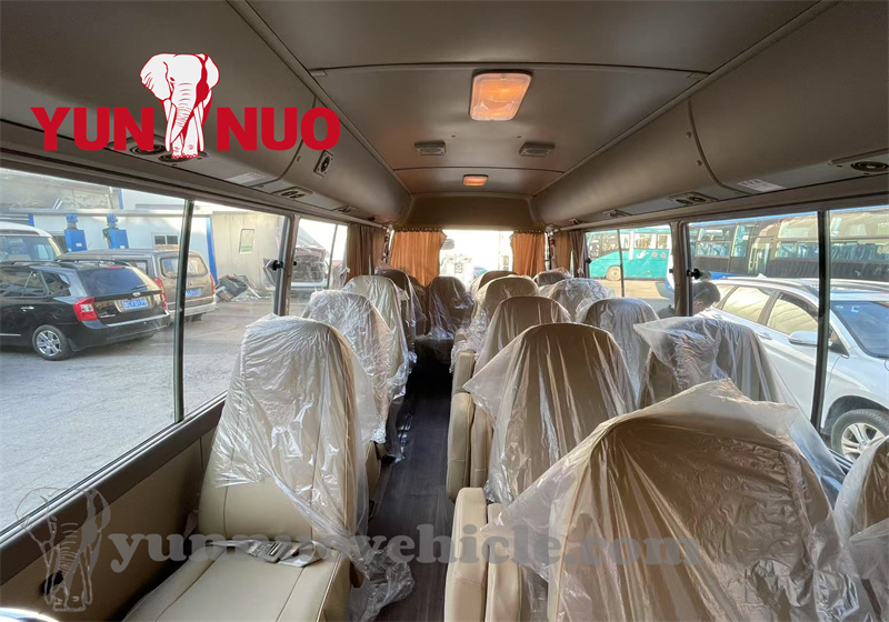The renovation of the used Toyota Coaster for the Ghanaian customer