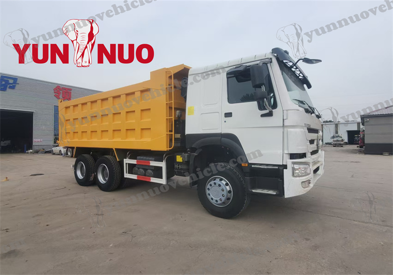 Shandong Yunnuo's used Howo dump truck is shipped to Cameroon
