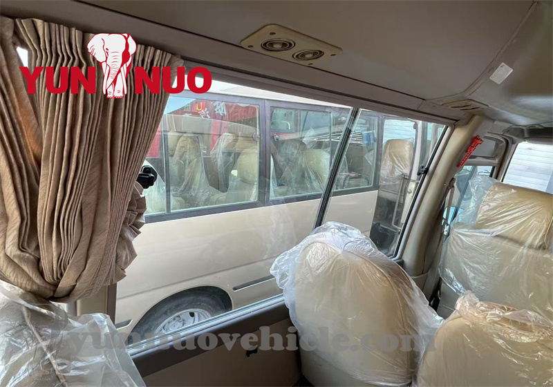 The renovation of the used Toyota Coaster for the Ghanaian customer